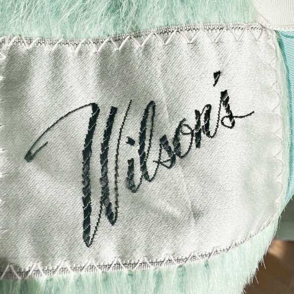 Vintage Wilsons Pastel Blue Mohair Belted Coat S/M - Picture 9 of 9